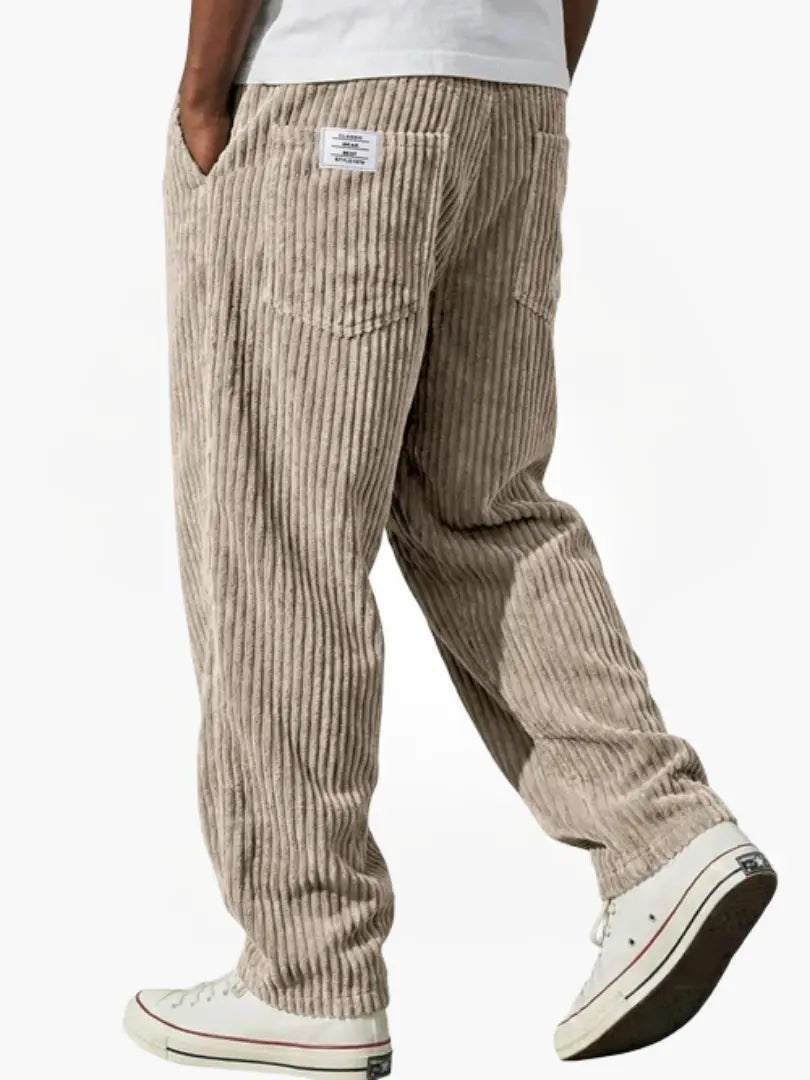 Men’s Relaxed Corduroy Trousers Drawstring Everyday Fit