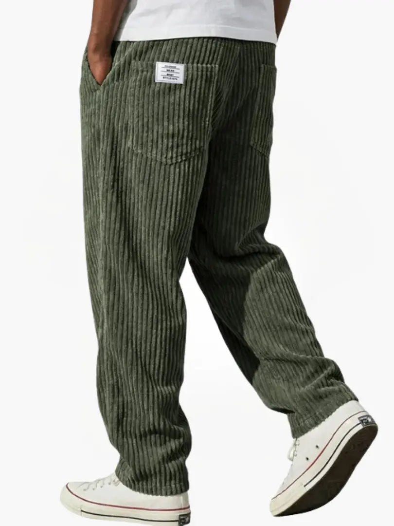 Men’s Relaxed Corduroy Trousers Drawstring Everyday Fit