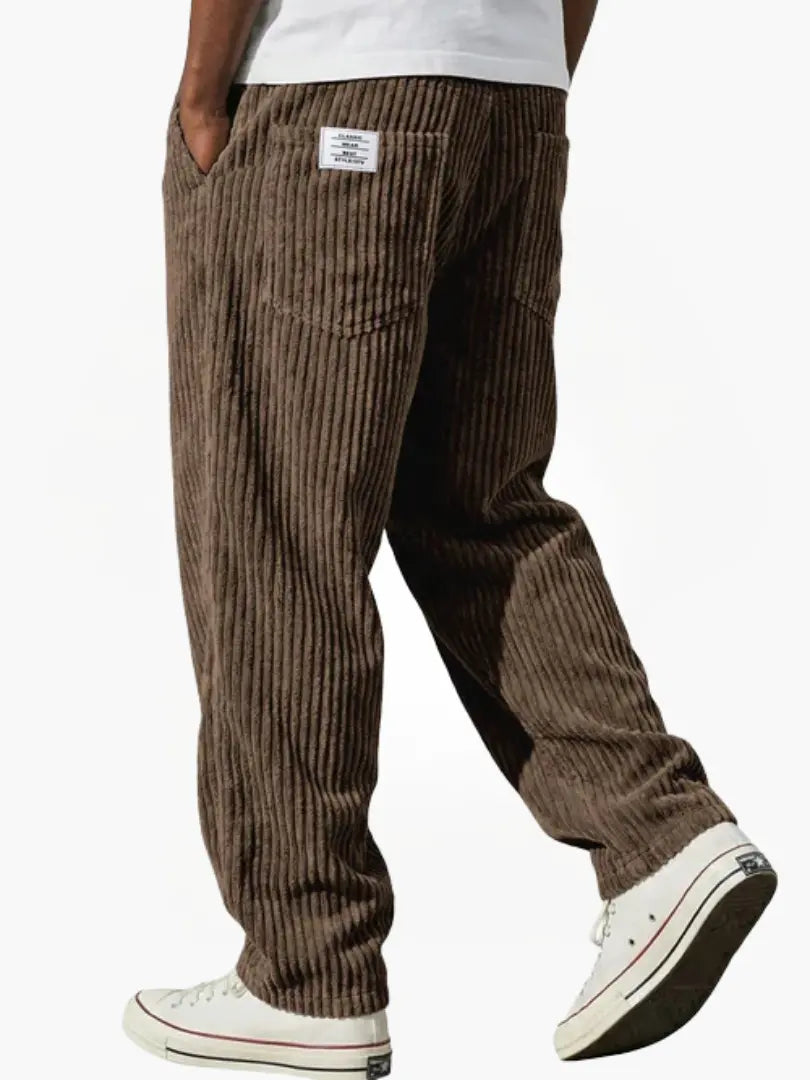 Men’s Relaxed Corduroy Trousers Drawstring Everyday Fit