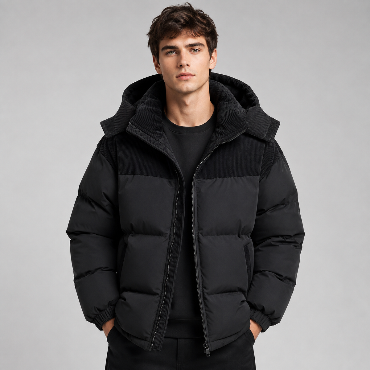Montarello Men's Oversized Hooded Puffer Jacket