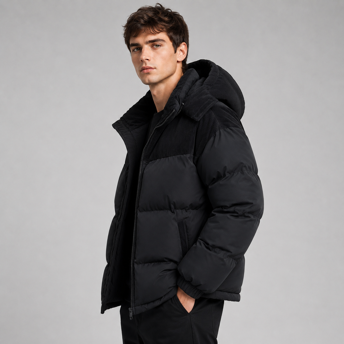 Montarello Men's Oversized Hooded Puffer Jacket