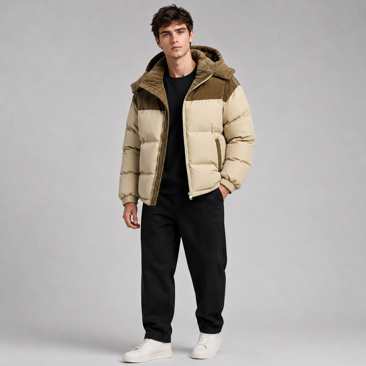 Montarello Men's Oversized Hooded Puffer Jacket