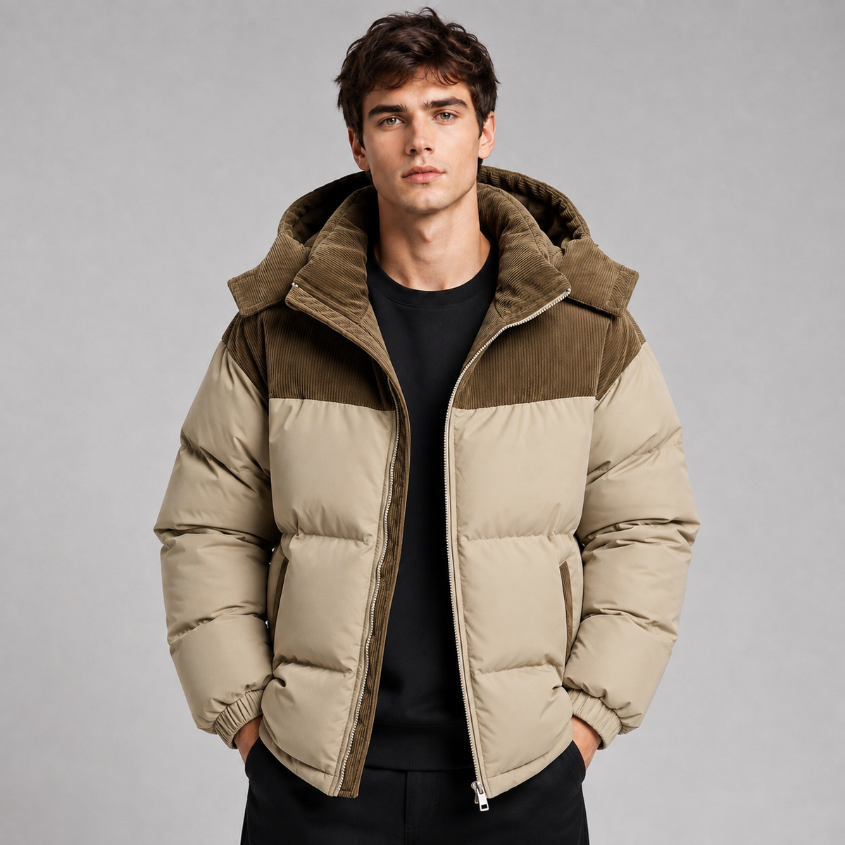 Montarello Men's Oversized Hooded Puffer Jacket