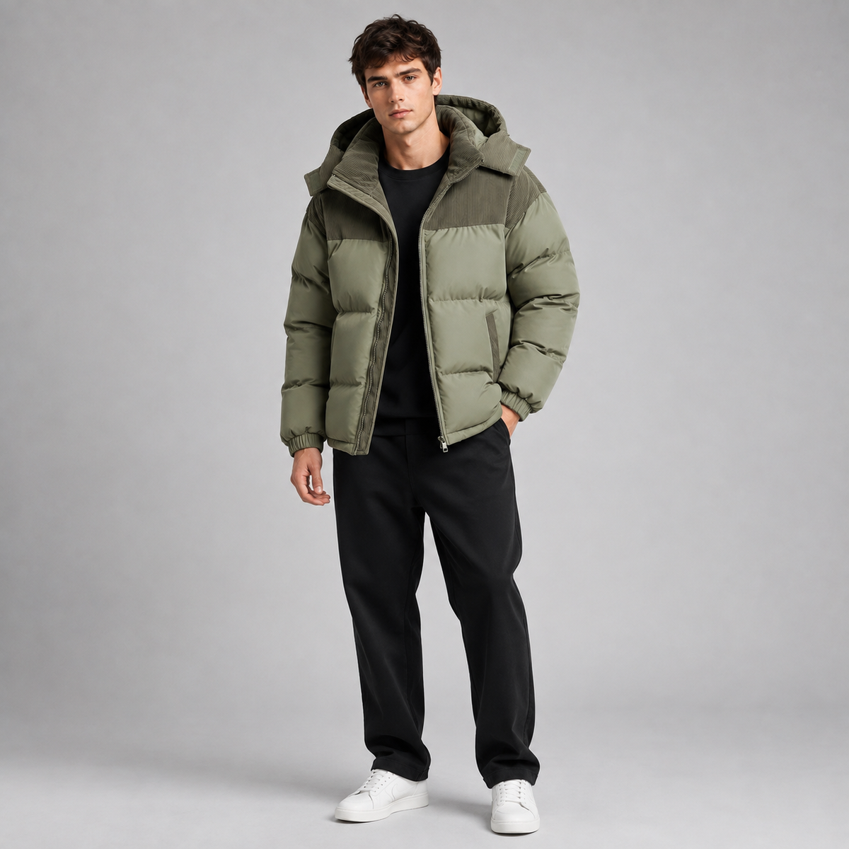 Montarello Men's Oversized Hooded Puffer Jacket