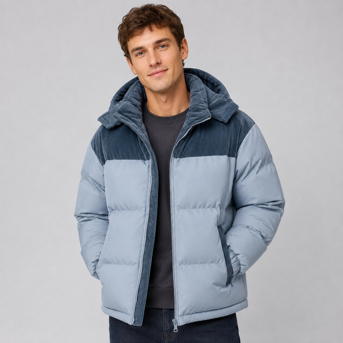 Montarello Men's Oversized Hooded Puffer Jacket