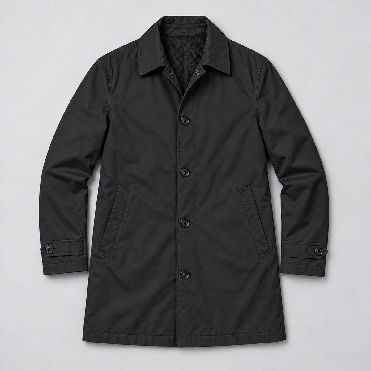 Montarello Men's Coat Tailored Longline Button Front