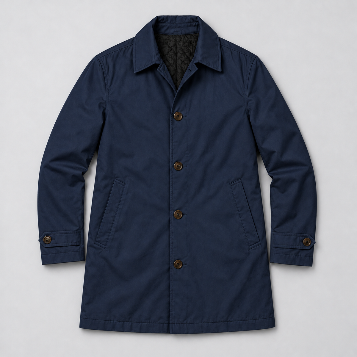 Montarello Men's Coat Tailored Longline Button Front