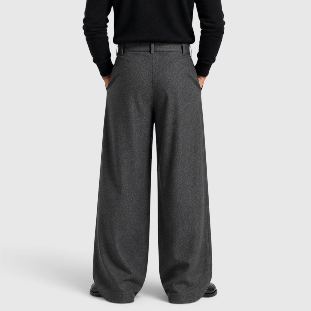 Men's Trousers Straight Leg Pleated Tailored