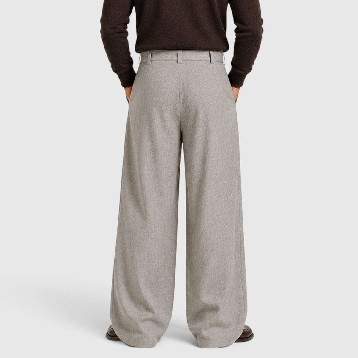 Men's Trousers Straight Leg Pleated Tailored